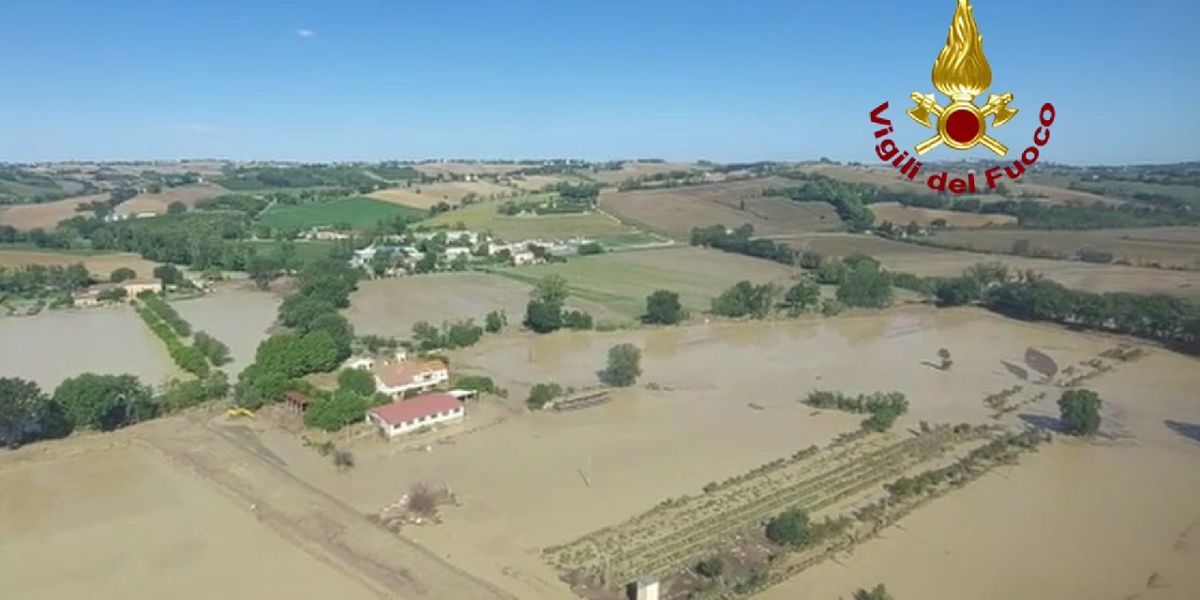 Una delle aree allluvionate dalla piena del fiume Misa e Nevola