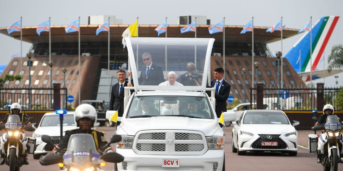Papa Francesco a Kinshasa, Repubblica Democratica del Congo. Foto Vatican Media/SIR